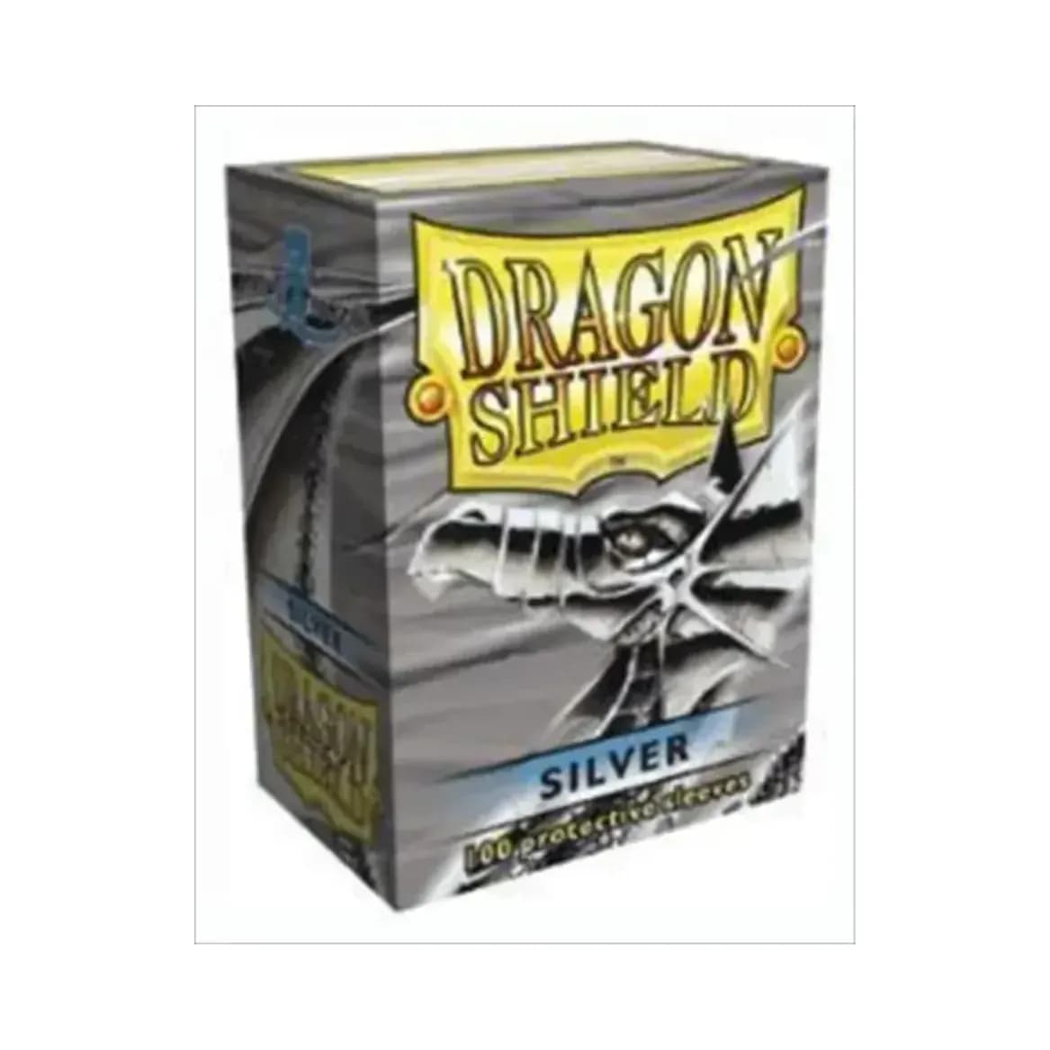 Dragon Shield 100CT Standard Size Deck Protector Classic Sleeves - Silver