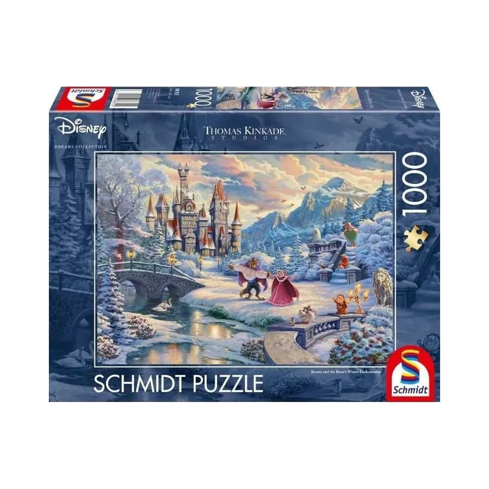 Thomas Kinkade: Disney Beauty & the Beast Winter Enchantment Puzzle - 1000pc