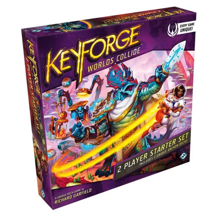 KEYFORGE 2 PLAYER STARTER SET ENGLISH WORLDS COLLIDE 0841333110352