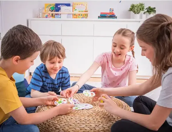 playing dobble wtih family playing dobble with family
