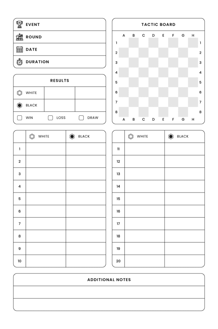 Chess Tactics Journal