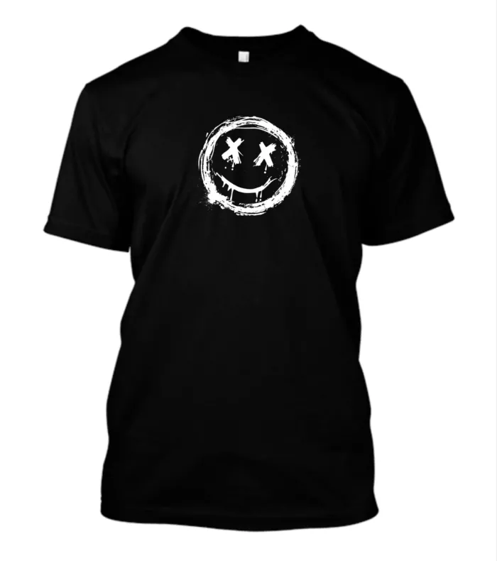 Custom Printed Crossed-Eye Smiley Emoji T-shirt - Unisex Quality Printed Tee