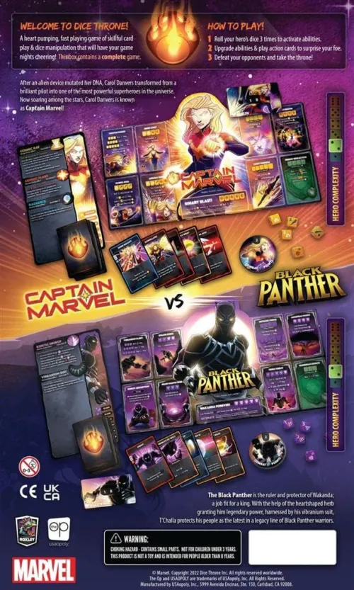 Marvel Dice Throne: Captain Marvel V. Black Panther