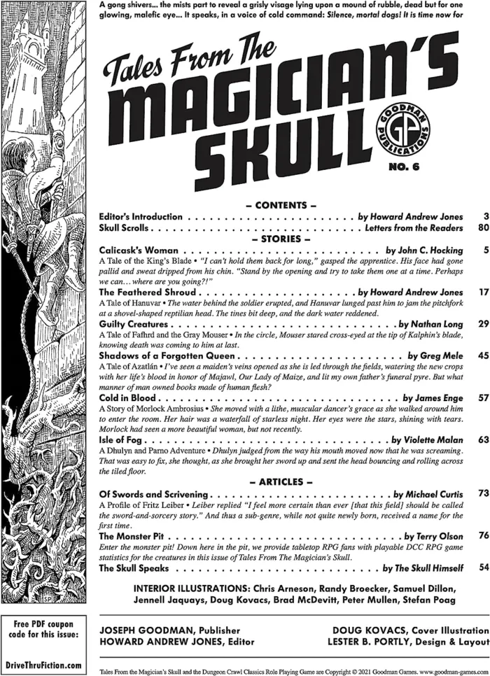 Tales from the Magician's Skull #6 by Howard Andrew Jones