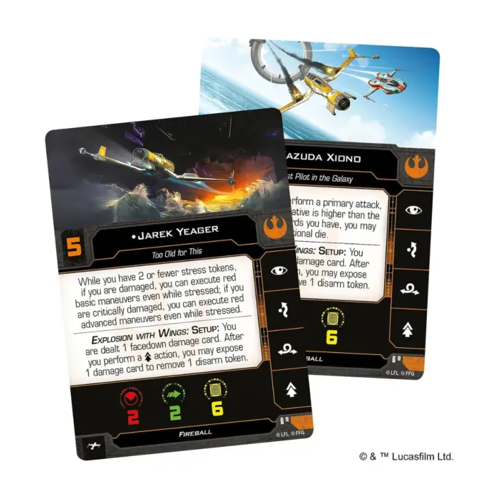 Star Wars X Wing Second Edition Resistance Fireball Expansion Pack 4