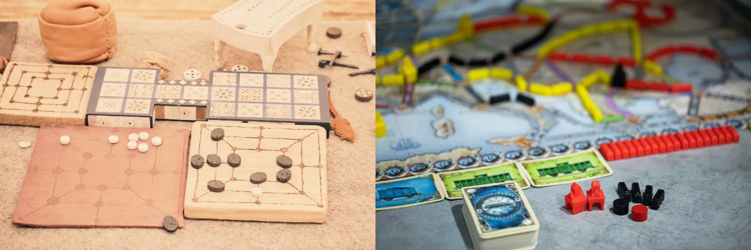 Game of Ur vs Ticket to Ride details timeline of board games