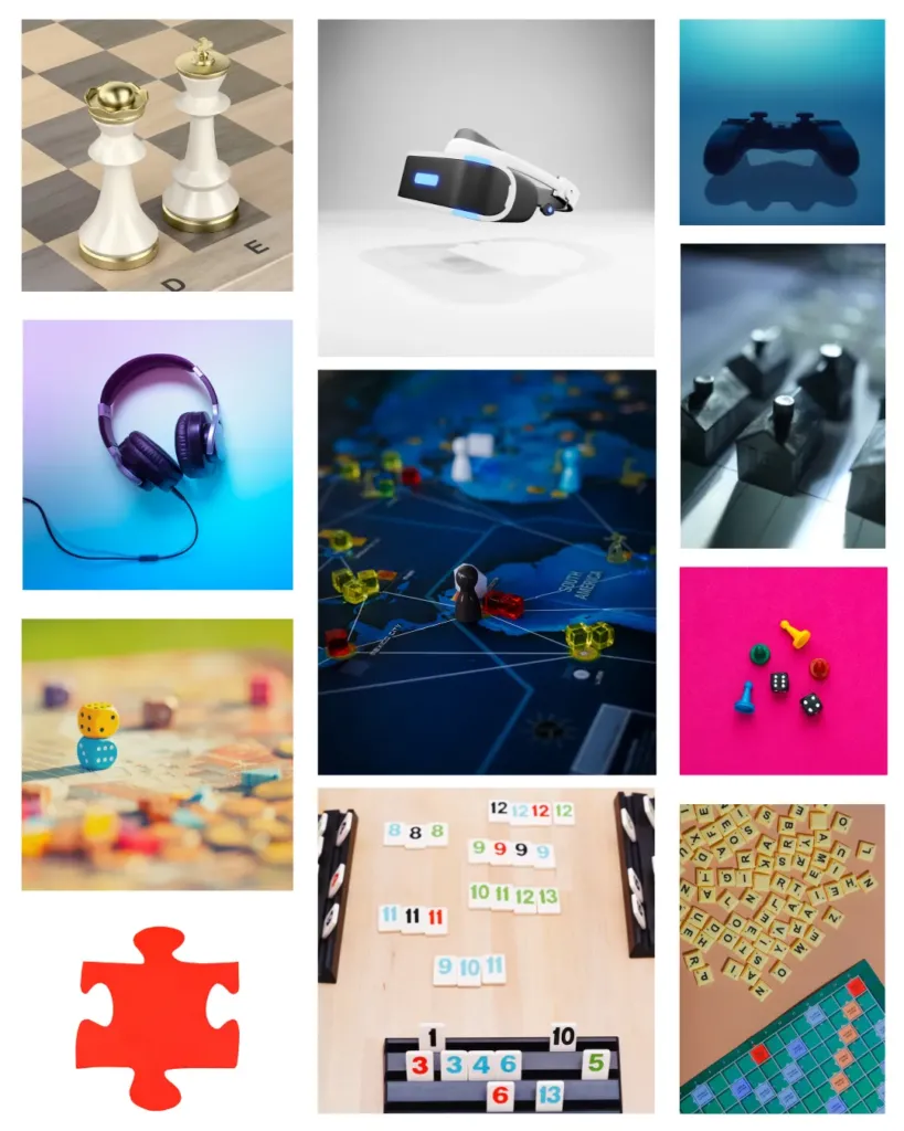 board game pieces vs video games