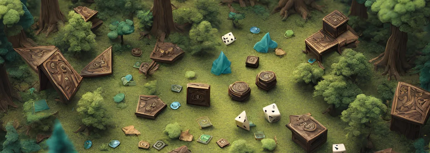 forest with hidden board games
