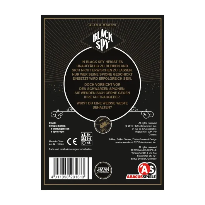 Black Spy Card Game - Image 2
