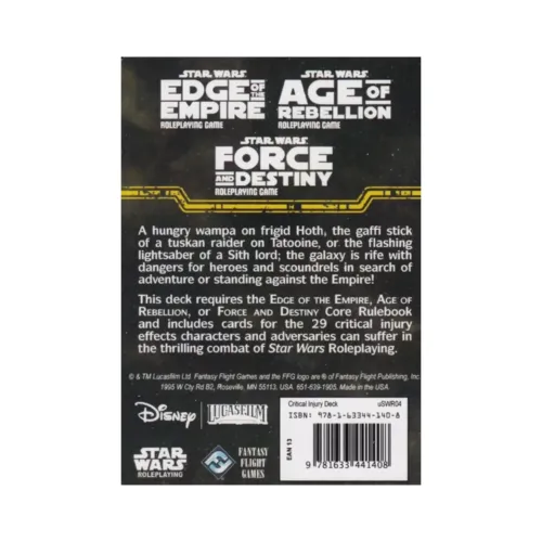 Star Wars Rpg Critical Injury Deck