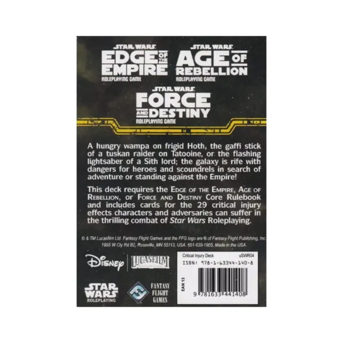 Star Wars Rpg Critical Injury Deck - Image 2